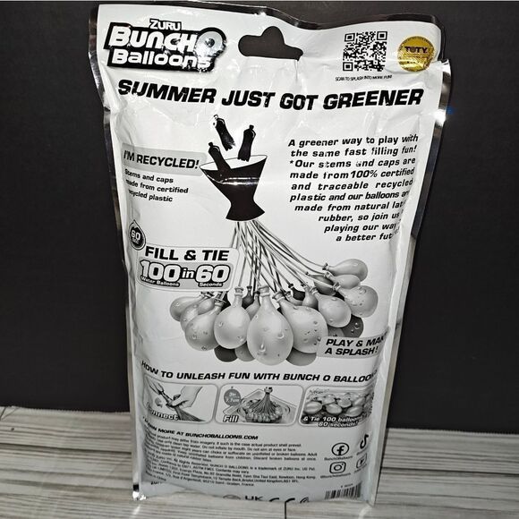 Zuru Bunch O Balloons - 100 Rapid-Filling Self-Sealing Red, White, and Blue Kids - Picture 4 of 6